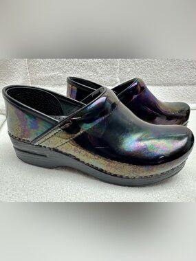 Dansko Professional Patent Leather Petrol color Clogs